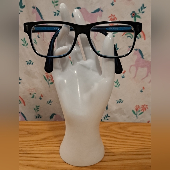 EUC Marc Jacobs MMJ612 Black & Clear Blue Casual Reading Eyeglass Glasses Frames - Picture 1 of 7